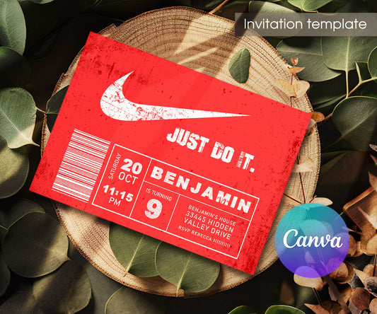 Sneaker Ball Air Jordan Nike customizable invitation template | Share or Print | LC843