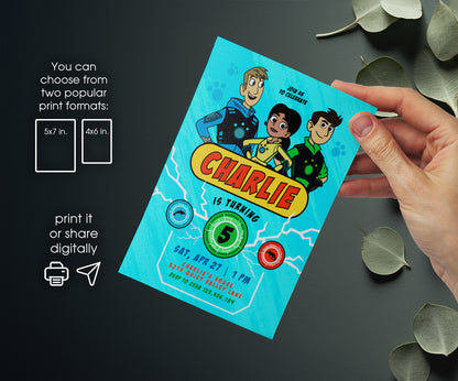 Wild Kratts Creature Hero customizable invitation template | Share or Print | VC303