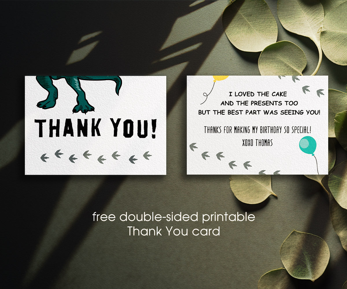Dinosaur T-Rex customizable invitation template | Share or Print | JQ052