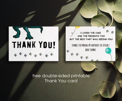 Dinosaur T-Rex customizable invitation template | Share or Print | JQ052