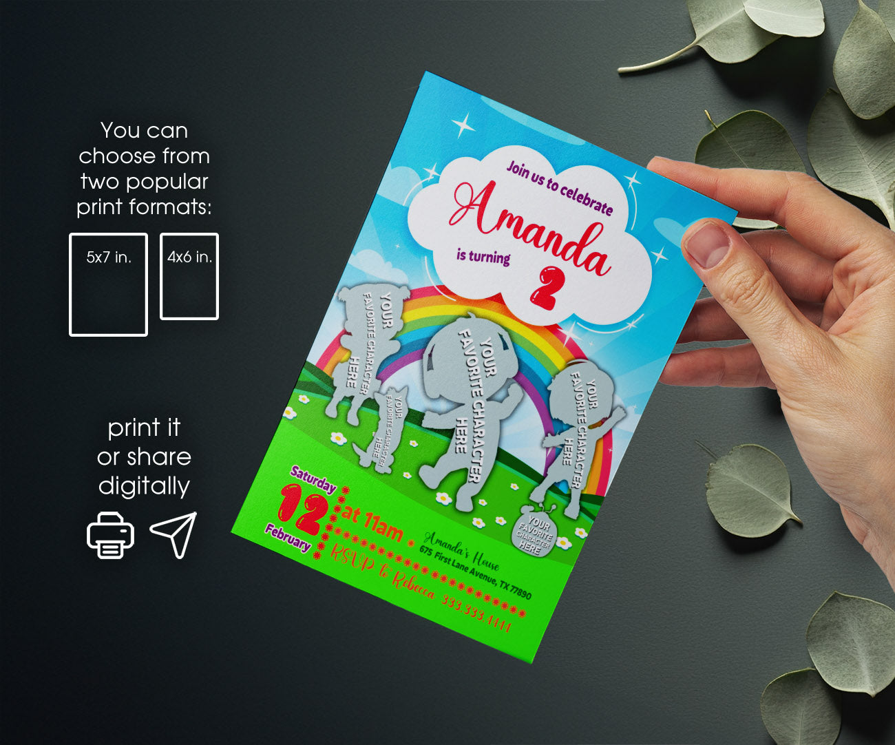 Cocomelon customizable invitation template | Share or Print | NY363