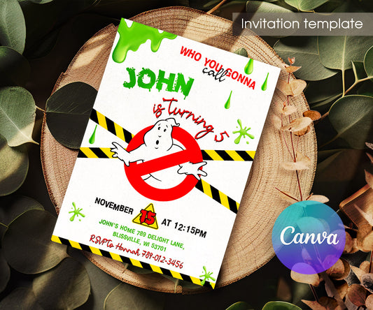 Ghostbusters customizable invitation template | Share or Print | HQ359