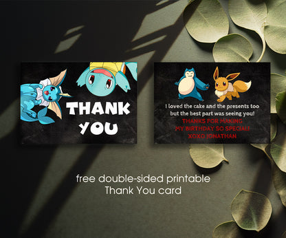 Pokemon Pikachu customizable invitation template | Share or Print | VR614