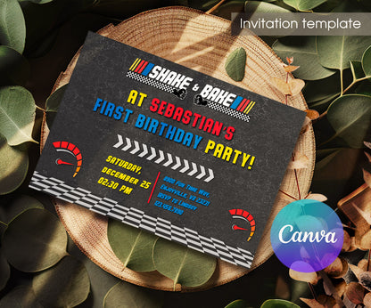 Nascar Racing Ricky Bobby customizable invitation template | Share or Print | boy | KA216