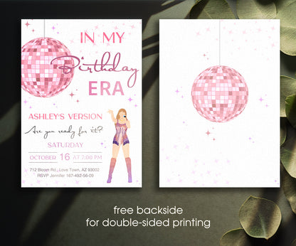Taylor Swift Eras Tour customizable invitation template | Share or Print | girl | RE439
