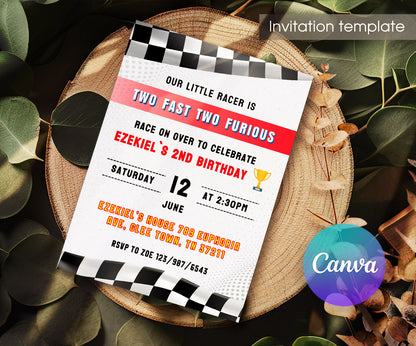 Nascar Ricky Bobby customizable invitation template | Share or Print | boy | AT285