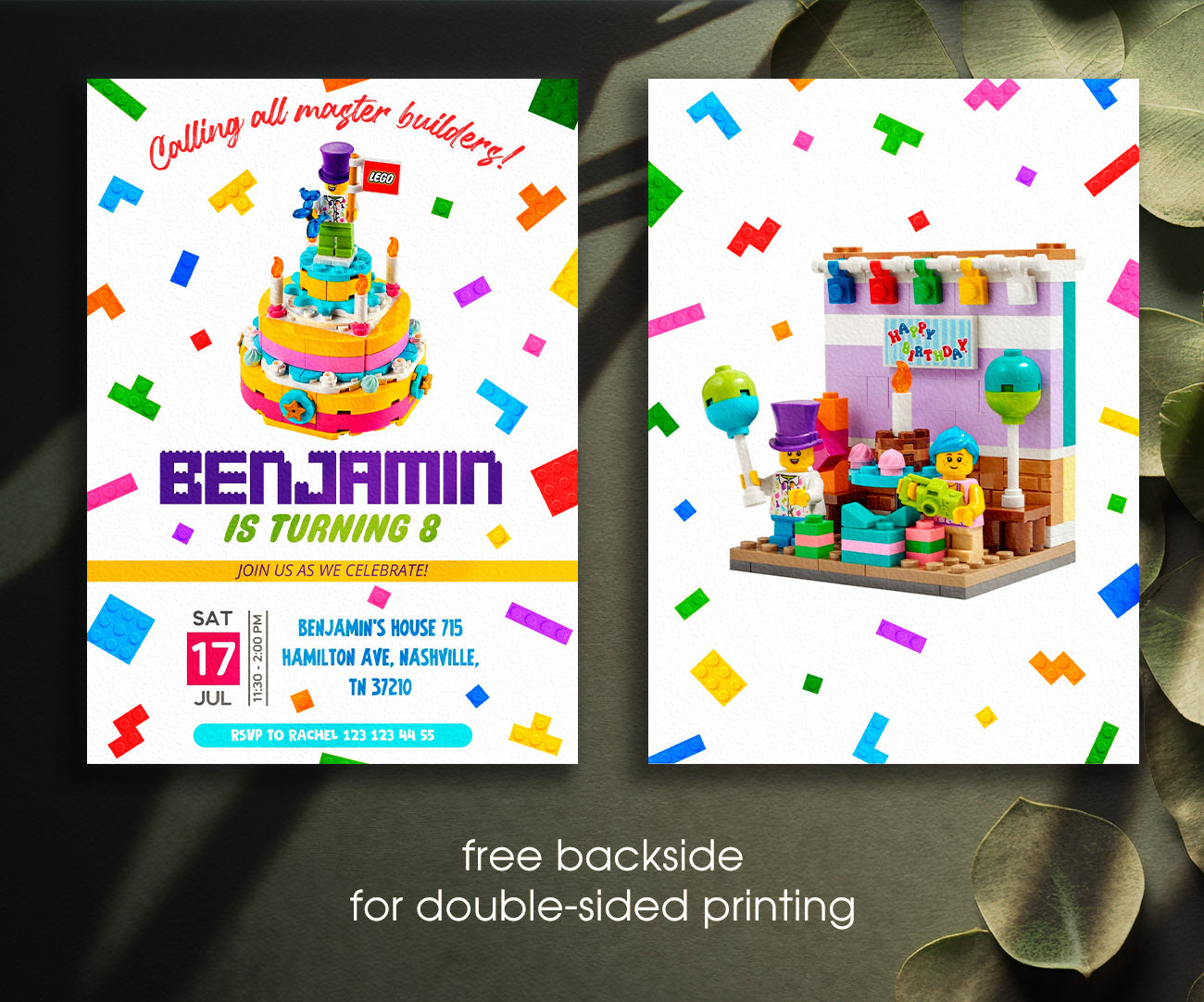 Lego customizable invitation template | Share or Print | UG409