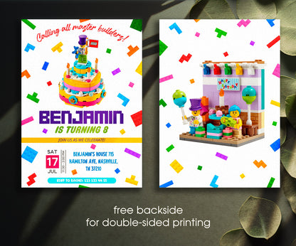 Lego customizable invitation template | Share or Print | UG409