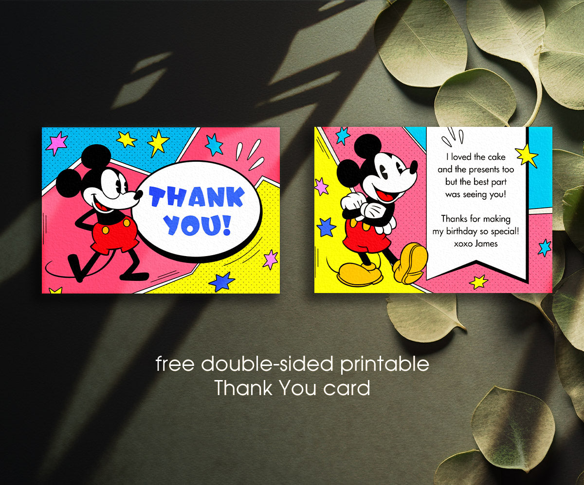 Mickey Mouse and Friends customizable invitation template | Share or Print | SC866