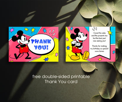 Mickey Mouse and Friends customizable invitation template | Share or Print | SC866