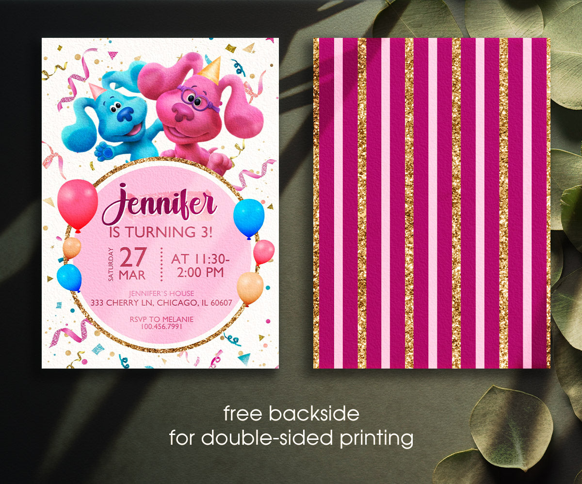 Blue's Clues Puppy customizable invitation template | Share or Print | BM340