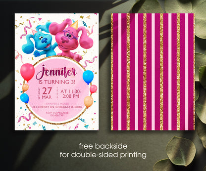 Blue's Clues Puppy customizable invitation template | Share or Print | BM340