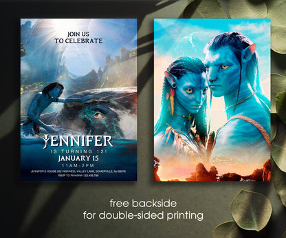 Avatar The Way of Water customizable invitation template | Share or Print | UI019