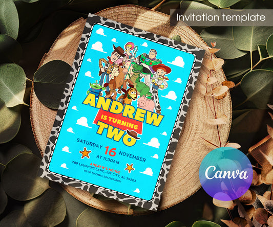 Toy Story Woody customizable invitation template | Share or Print | SU612