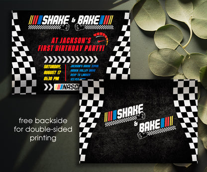 Nascar Ricky Bobby customizable invitation template | Share or Print | boy | WJ782