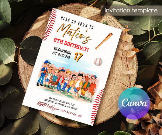 Baseball MLB Sport customizable invitation template | Share or Print | AP904