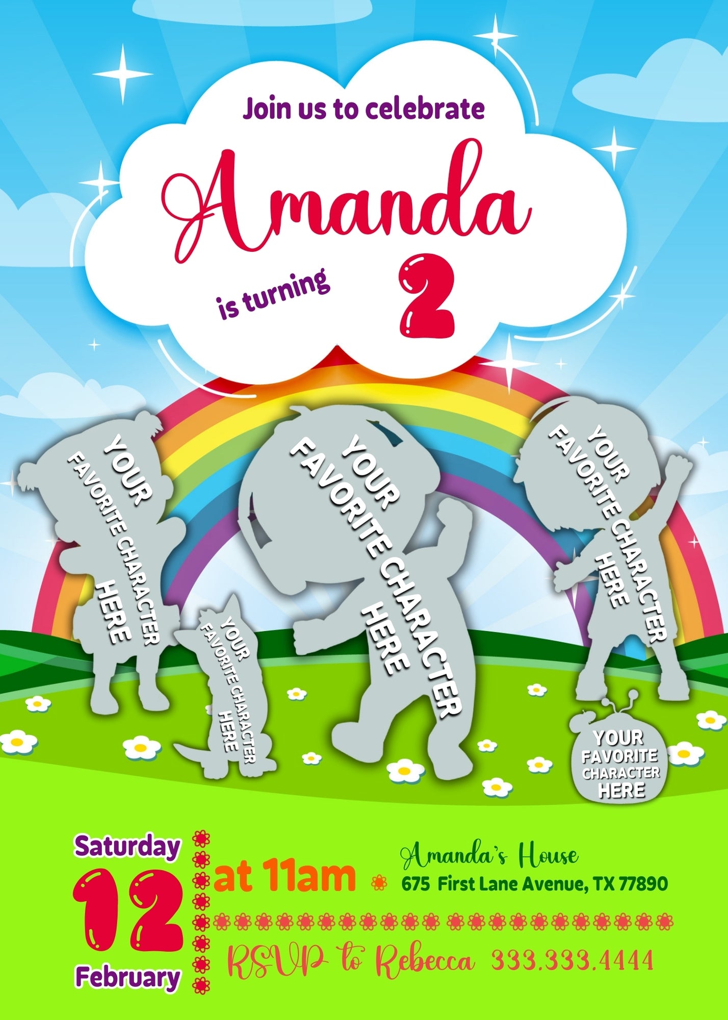 Cocomelon customizable invitation template | Share or Print | NY363