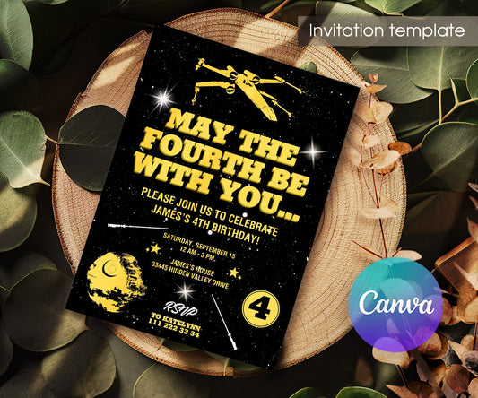 Star Wars Darth Vader customizable invitation template | Share or Print | boy | JP519