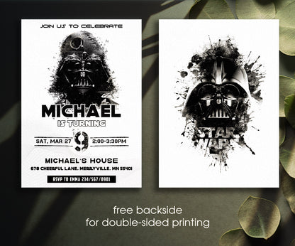 Star Wars Darth Vader customizable invitation template | Share or Print | boy | IO481