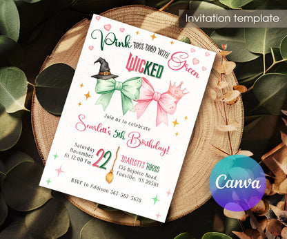 Wicked Musical Movie customizable invitation template | Share or Print | SV998