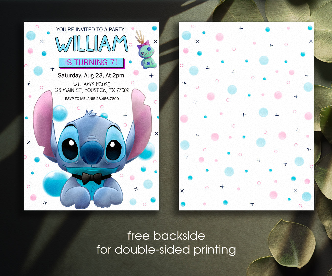 Lilo & Stitch Aloha customizable invitation template | Share or Print | LC615