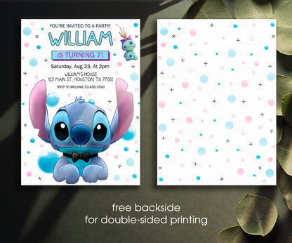 Lilo & Stitch Aloha customizable invitation template | Share or Print | LC615