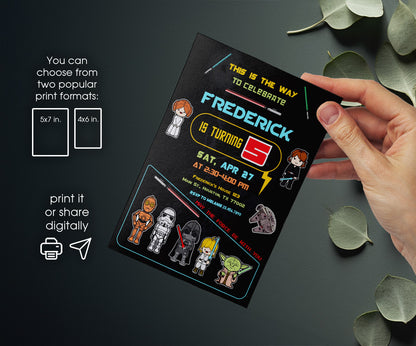 Star Wars Darth Vader customizable invitation template | Share or Print | boy | KM647