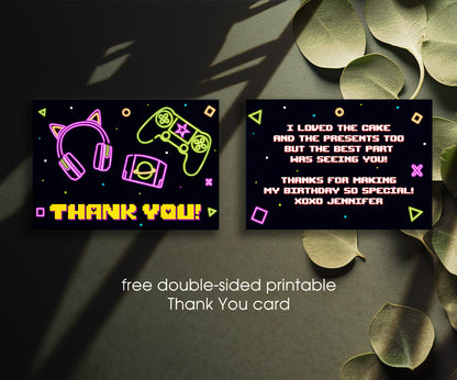 Arcade Gamer customizable invitation template | Share or Print | EE330