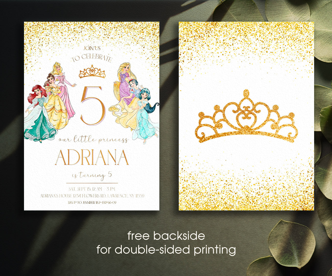 Disney Princess customizable invitation template | Share or Print | girl | LY453