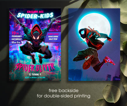 Spider Man Across the Spider-Verse customizable invitation template | Share or Print | boy | VI153