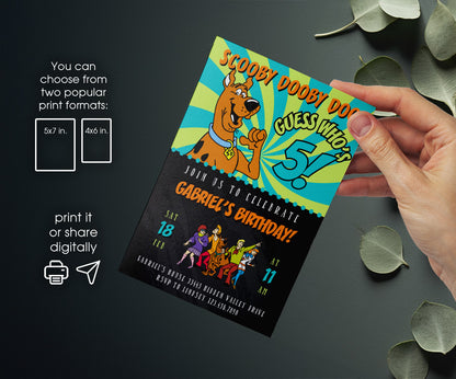 Scooby-Doo customizable invitation template | Share or Print | WP378