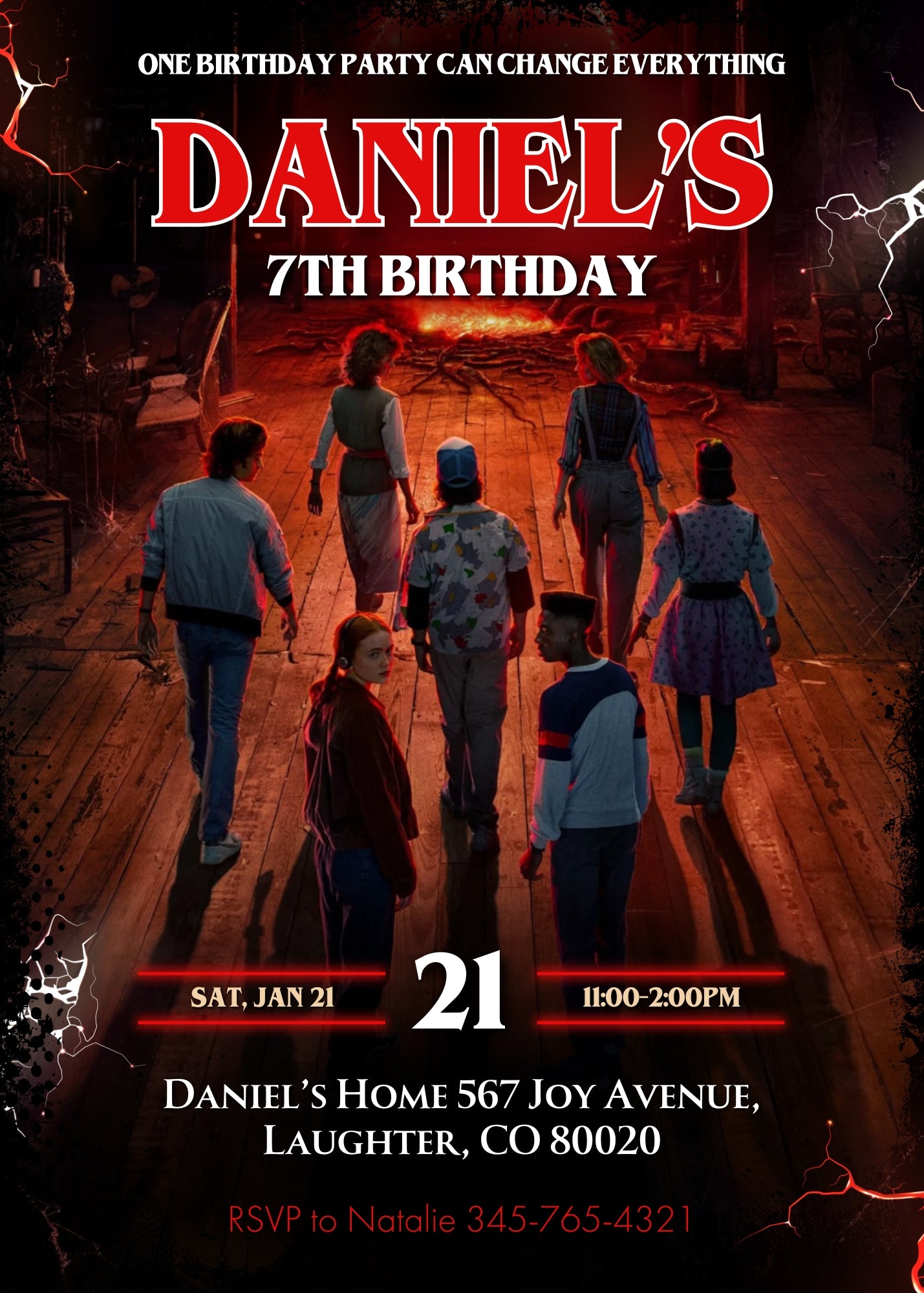 Stranger Things customizable invitation template | Share or Print | HC323