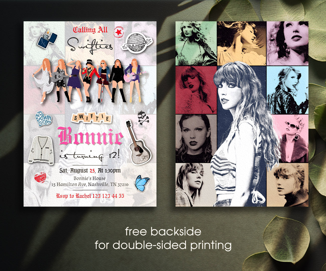 Taylor Swift Eras Tour customizable invitation template | Share or Print | girl | QG811