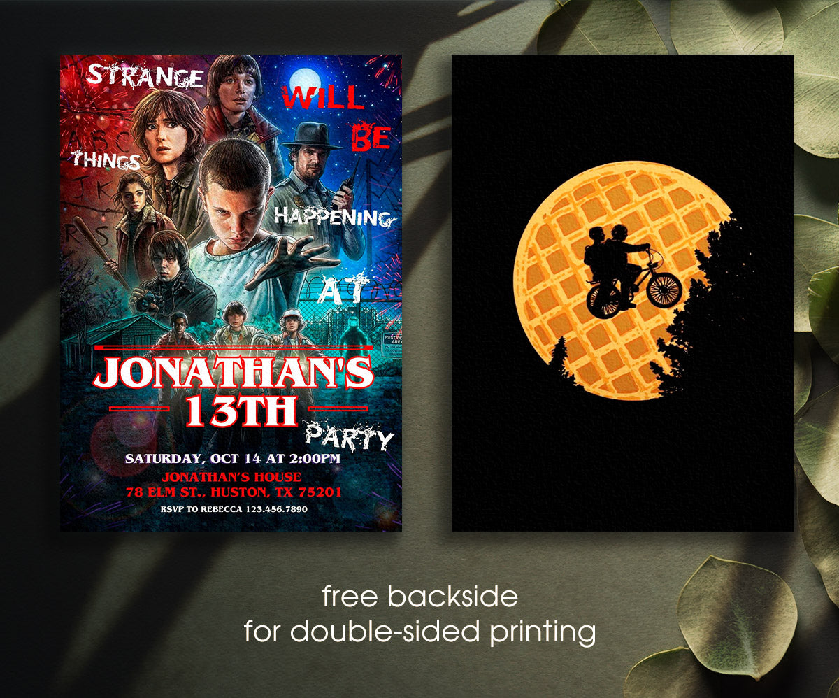 Stranger Things customizable invitation template | Share or Print | OZ189