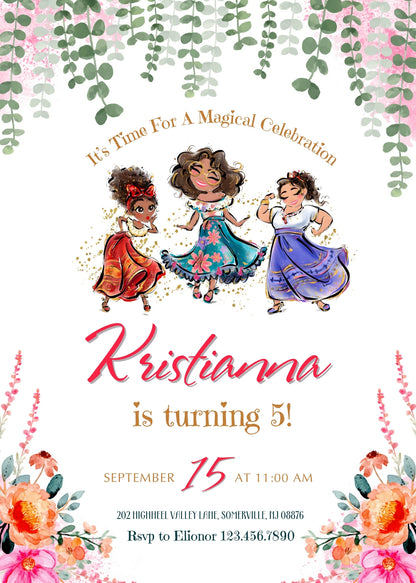 Encanto Mirabel customizable invitation template | Share or Print | girl | RT144