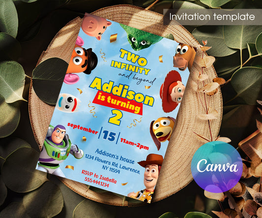 Toy Story Woody customizable invitation template | Share or Print | KD796