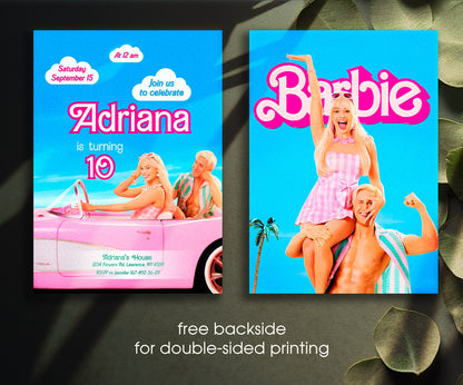 Barbie Pink customizable invitation template | Share or Print | girl | XS880