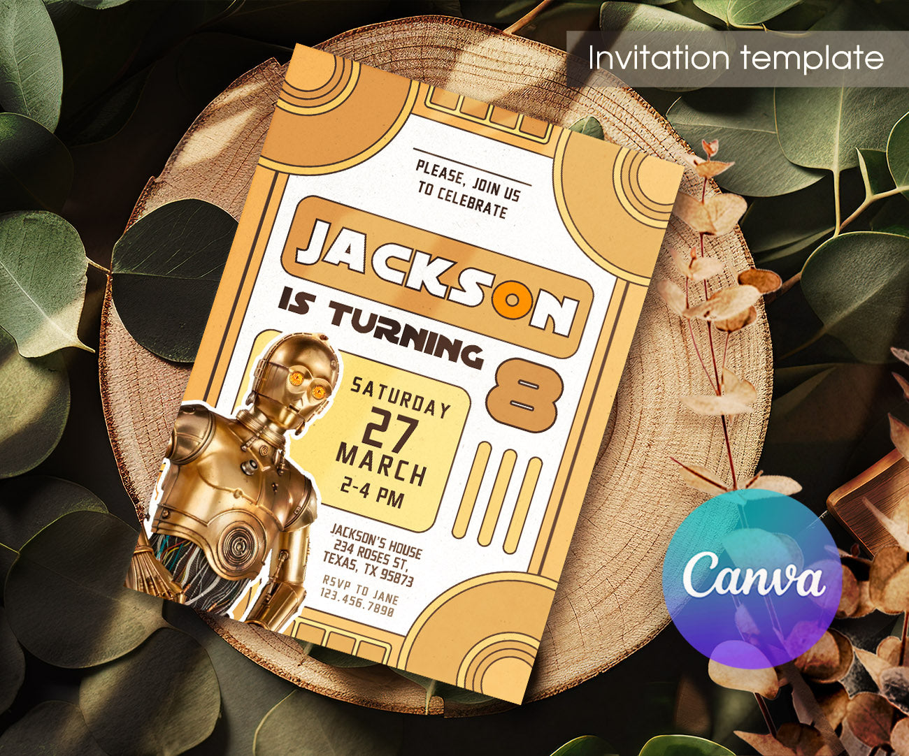 Star Wars Darth Vader customizable invitation template | Share or Print | boy | IZ924