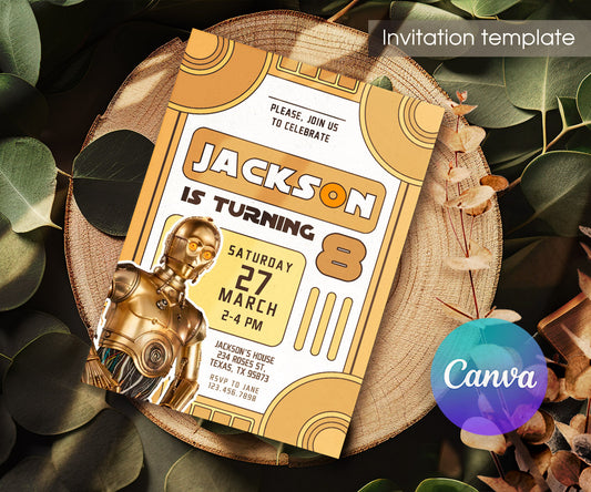 Star Wars Darth Vader customizable invitation template | Share or Print | boy | IZ924