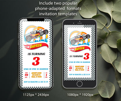 Hot Wheels Racing customizable invitation template | Share or Print | boy | VC942