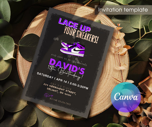 Sneaker Ball Air Jordan Nike customizable invitation template | Share or Print | GW243