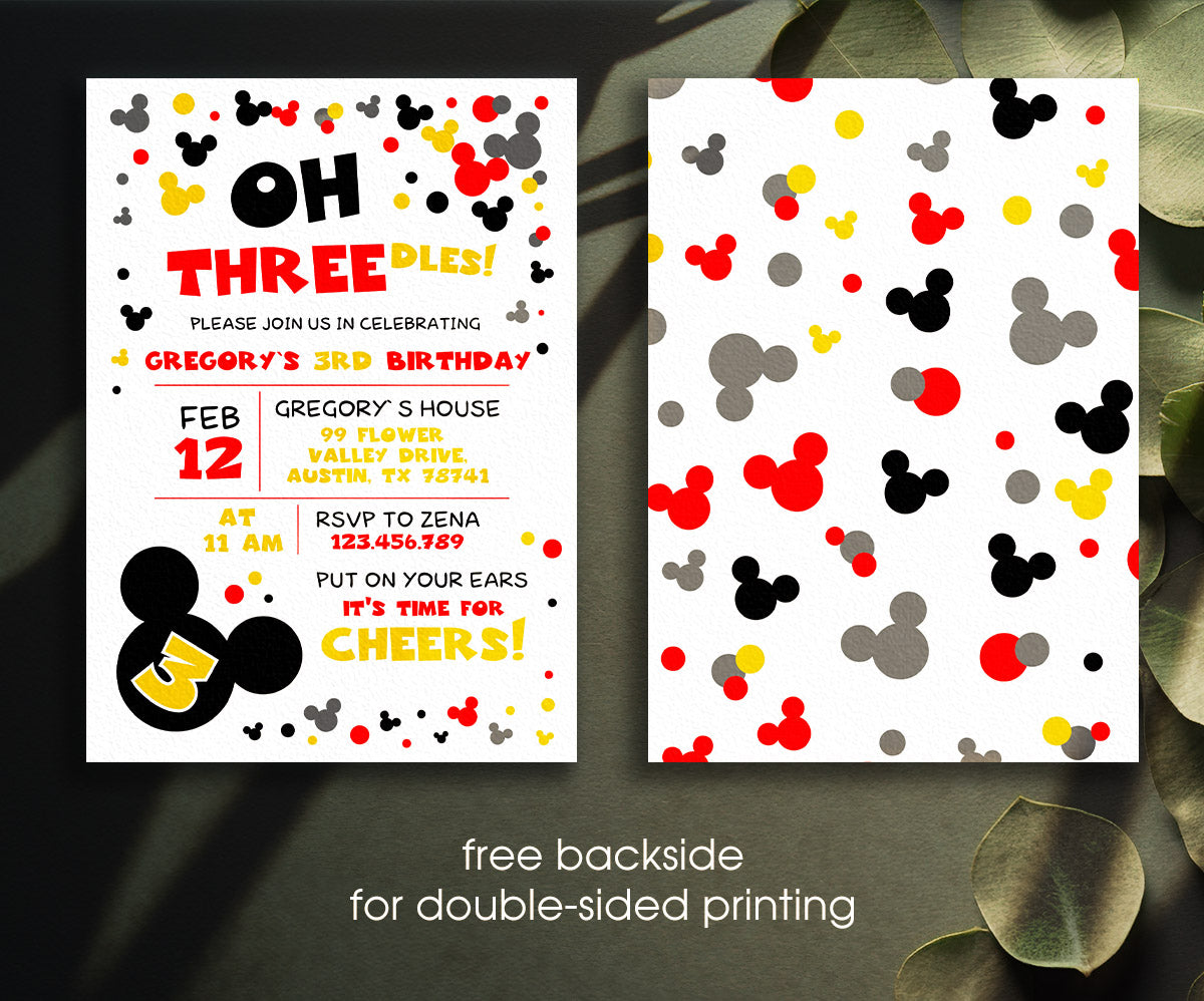 Mickey Mouse and Friends customizable invitation template | Share or Print | EO645