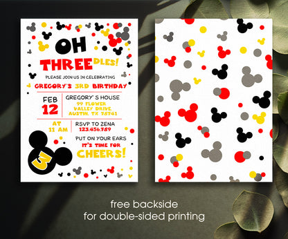 Mickey Mouse and Friends customizable invitation template | Share or Print | EO645