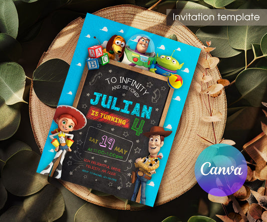 Toy Story Woody customizable invitation template | Share or Print | SH848