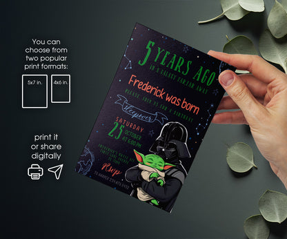 Star Wars Darth Vader customizable invitation template | Share or Print | boy | KL644