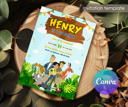 Wild Kratts Creature Hero customizable invitation template | Share or Print | RC210