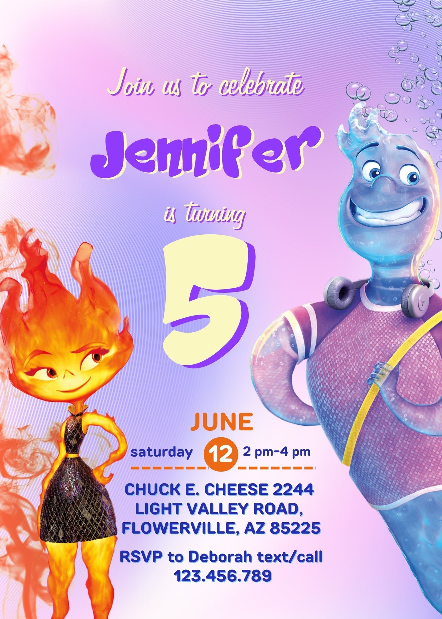 Elemental customizable invitation template | Share or Print | JP488