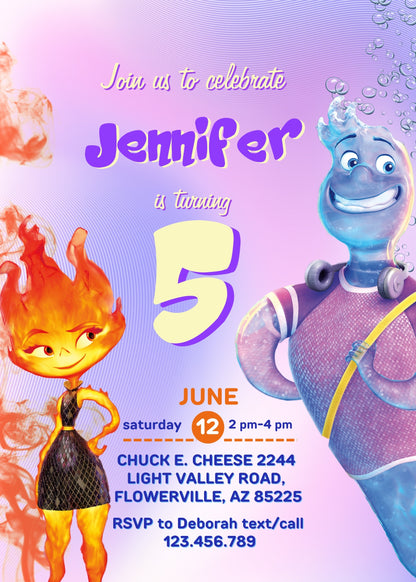 Elemental customizable invitation template | Share or Print | JP488
