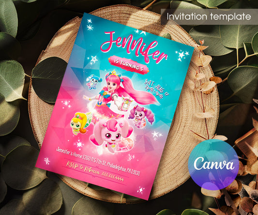 Catch Teenieping customizable invitation template | Share or Print | girl | IM098
