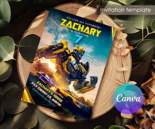 Transformers Rescue Bots customizable invitation template | Share or Print | boy | CS174